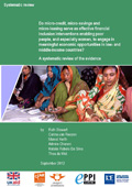 Do micro-credit, micro-savings and micro-leasing serve as effective financial inclusion interventions enabling poor people, and especially women, to engage in meaningful economic opportunities in low- and middle-income countries? A systematic review of the evidence